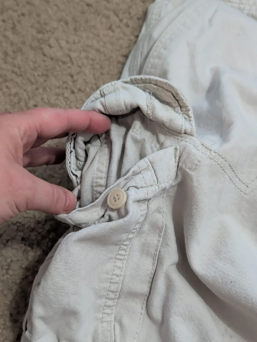 Goodfellow & Co Light Cream Cargo Shorts Men's 32